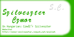 szilveszter czmor business card